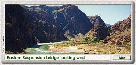 From the eastern suspension bridge looking west. From the eastern suspension bridge looking west.