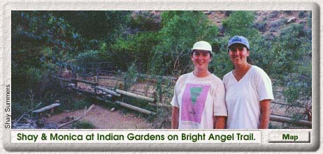 Shay and Monica at Indian Gardens on Bright Angel Trail. Shay and Monica at Indian Gardens on Bright Angel Trail.
