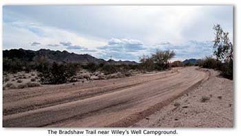 The Bradshaw Trail near Wiley's Well Campground.