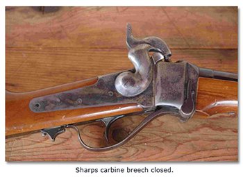Sharbs carbine breech closed.
