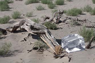 Ice in the desert
