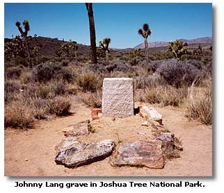 Lang's grave in Joshua Tree NP