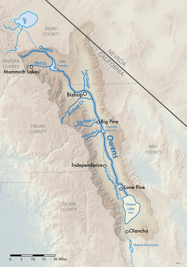 Map of Owens Valley