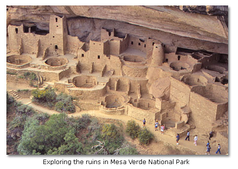 Exploring the ruins in Mesa Verde National Park
