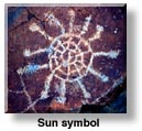 Petroglyph of Sun Symbol