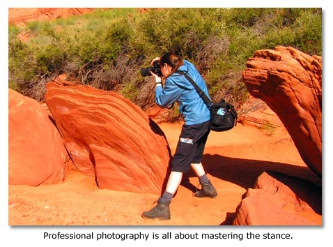 Professional photography is all about mastering the stance.