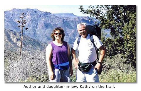 The author and daughter in law Kathy on the trail.