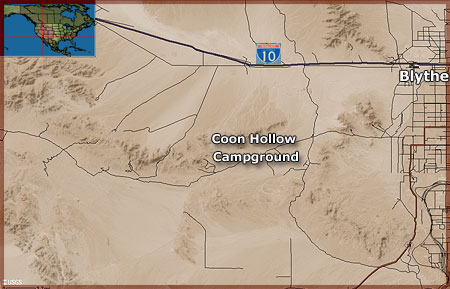 Map of Coon Hollow Campground location