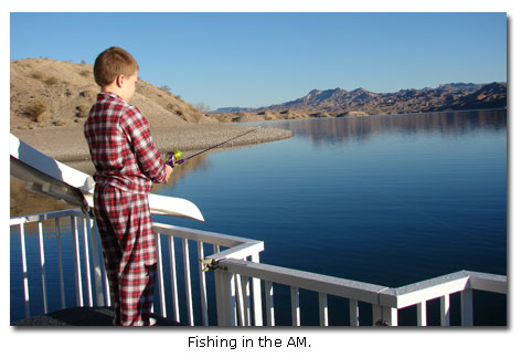 Fishing in the morning.