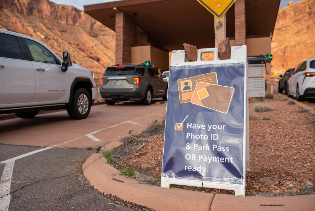 Entrance to Arches National Park.
