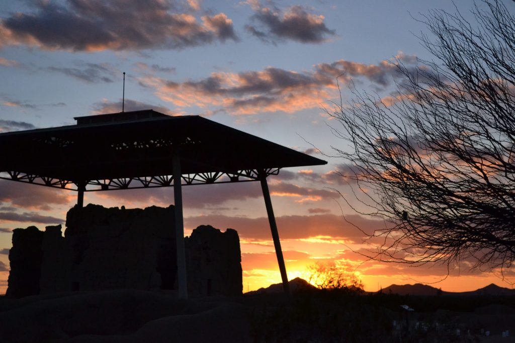 Casa Grande Ruins at Sunset