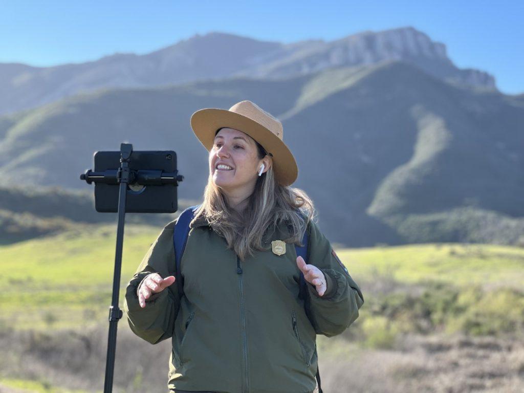 Ranger Mary on a virtual "field trip" with 4th graders from Oxnard. Ranger Mary on a virtual "field trip" with 4th graders from Oxnard. National Park Service