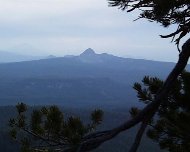 The Watchman. Union Peak is visible to the south from the Watchman Trail. The trail and observation station were intended to take advantage of the views from Watchman Peak, and contemporary visitors can experience the same views that influences the design planning.