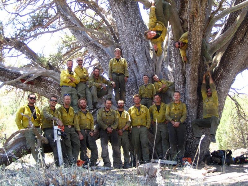 The 19 Granite Mountain Hotshots are: Eric Marsh - Jesse Steed - Clayton Whitted - Robert Caldwell - Travis Carter - Travis Turbyfill -Christopher MacKenzie - Andrew Ashcraft - Joe Thurston - Wade Parker - Anthony Rose - Garret Zuppiger - Scott Norris - Dustin DeFord - William Warneke - Kevin Woyjeck - John Percin Jr. - Grant McKee - Sean Misner. Arizona State Parks Photo