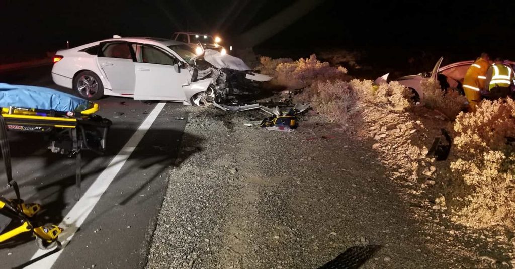 Fatal Collision East of Death Valley NP DesertUSA