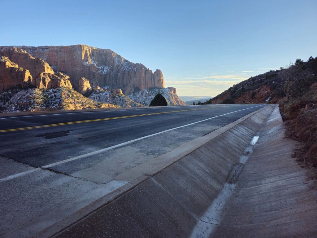 Completed paving Kolob Canyons Road