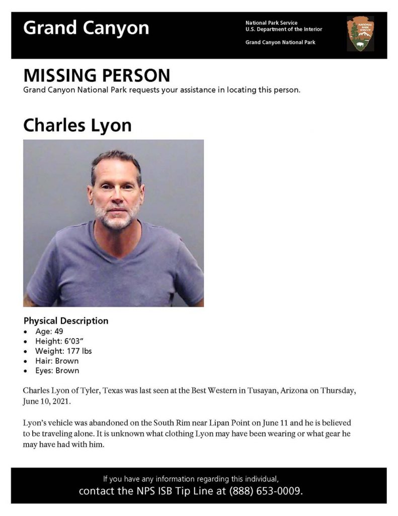 Missing Person at Grand Canyon