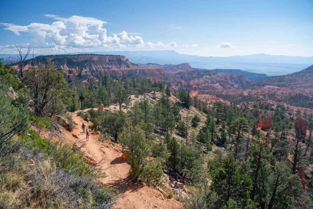 hikers along the 8 mile Fairyland Loop in Bryce Canyon NP