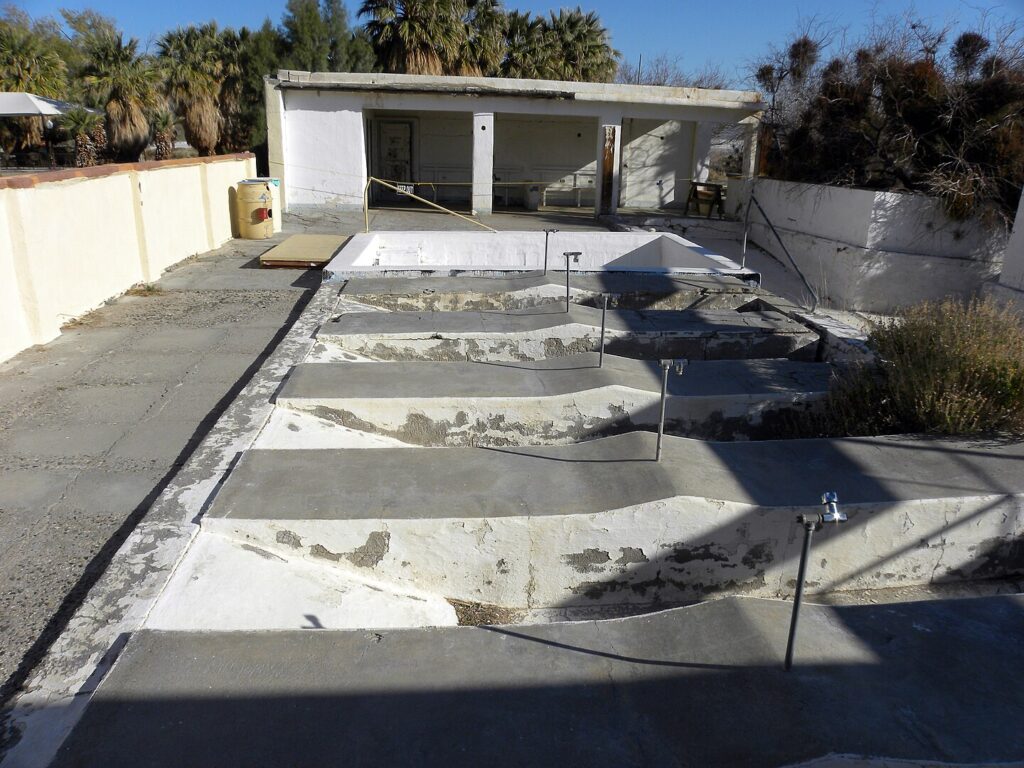 Photo of old spas at Zzyzx