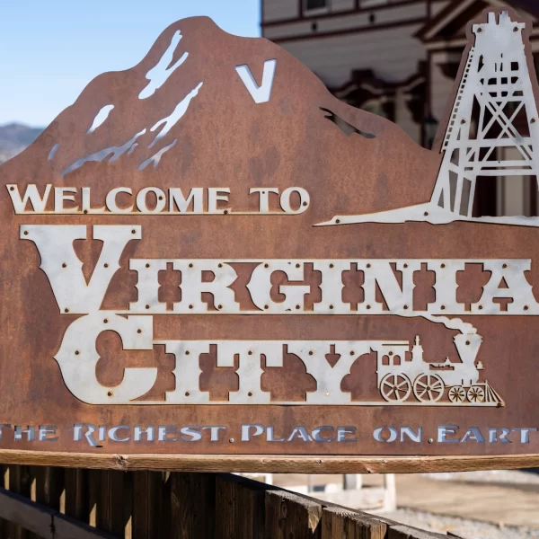 Virginia City Welcome Sign