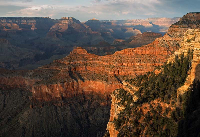 Yavapai Point at sunset looking east NPS Photo/M. Quinn