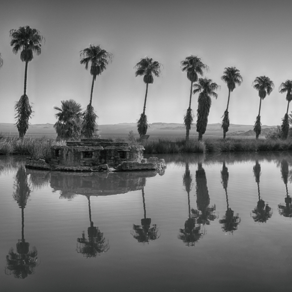 Lake Tuendae at Zzyzx, CA. Getty images.