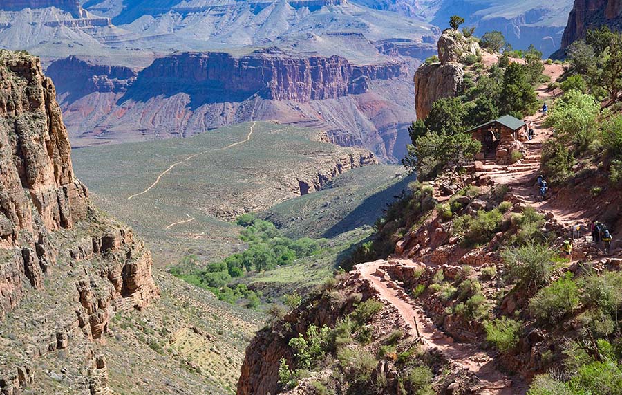 The Three-Mile Resthouse along the Bright Angel Trail NPS Photo/M. Quinn