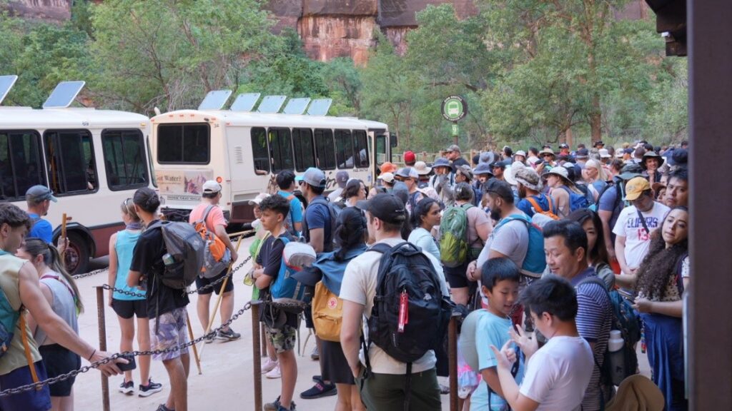 shuttle at Zion