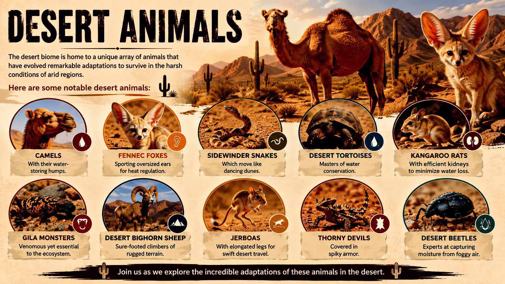 Desert animal graphic