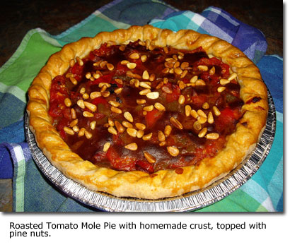 Roasted Tomato Mole Pie