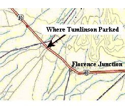 Map of location of Tumlinson's find