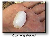 opal, egg shaped